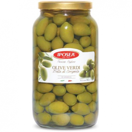 Olive Verdi Intere Bella di Cerignola Iposea Kg.1,7